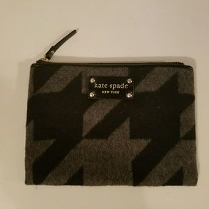 Kate Spade Wool Houndstooth clutch